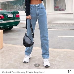 High waisted jeans